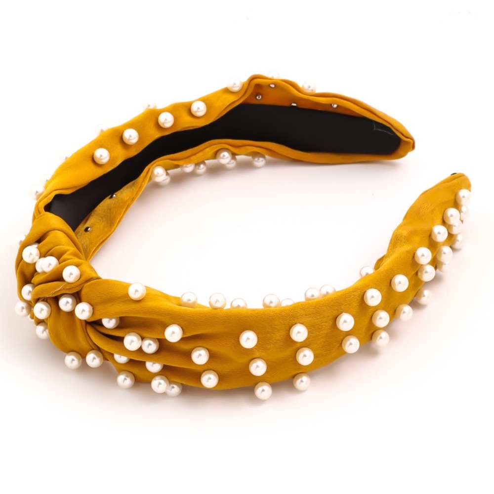 Anthropologie Gold Pearl Headband